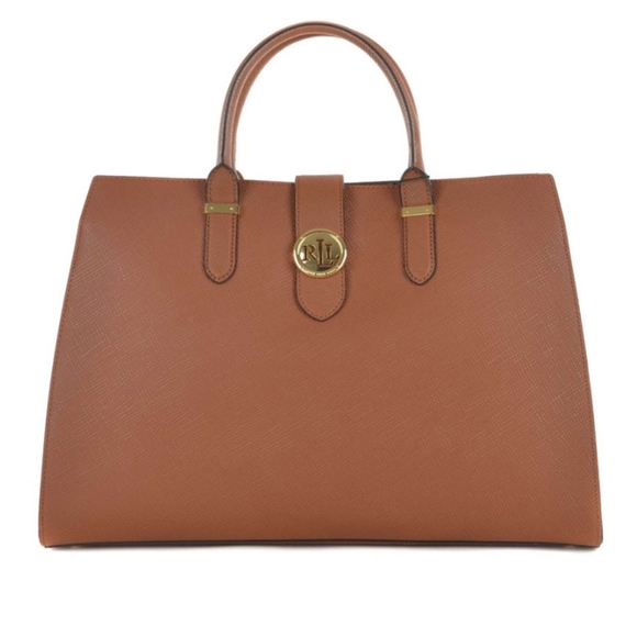 Ralph Lauren large cognac leather bag - Picture 3 of 13